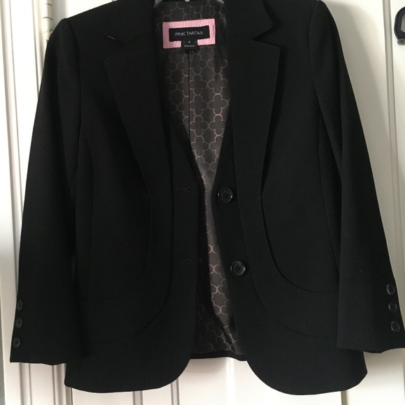 Pink Tartan black cocktail suit - Picture 9 of 11